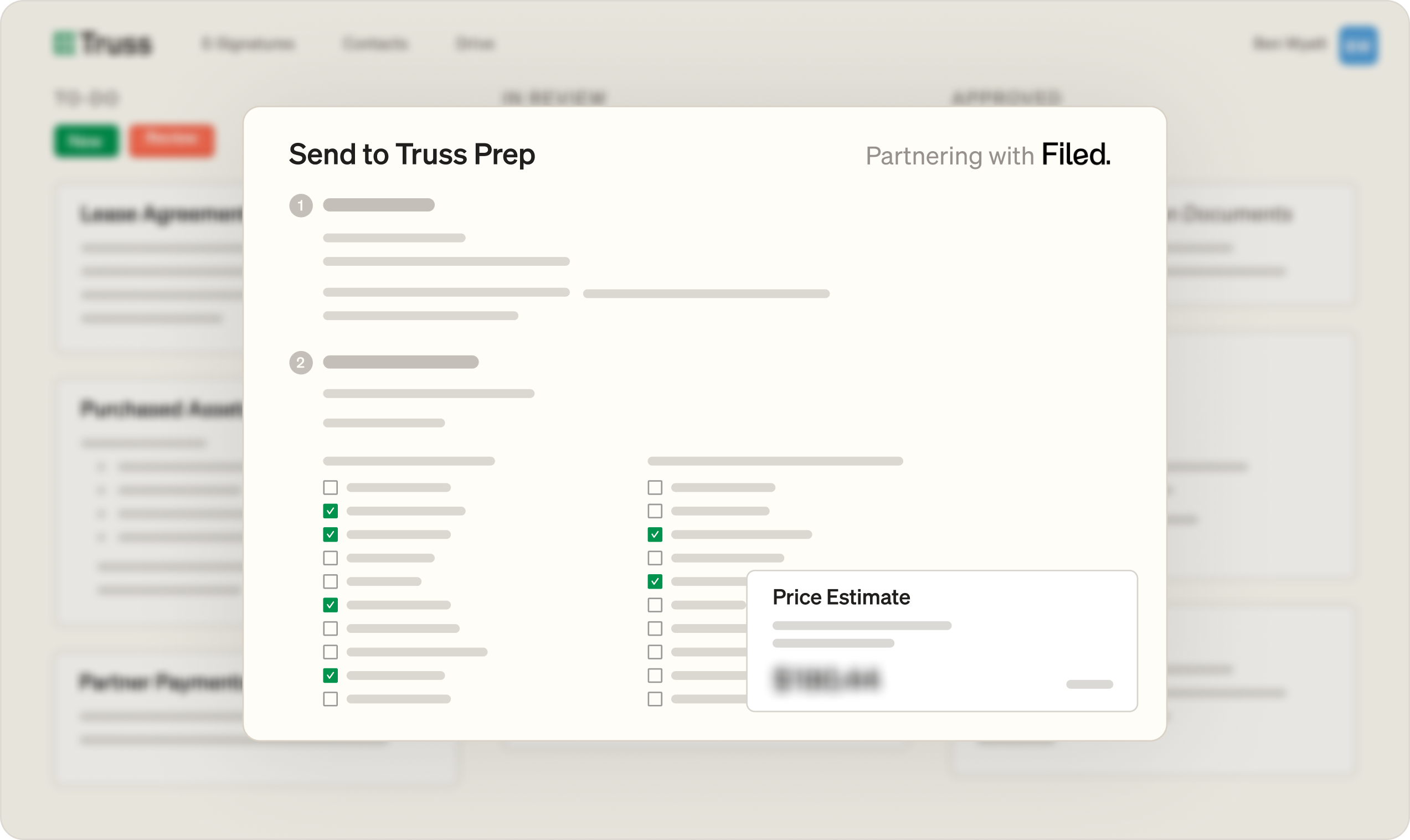 Truss AI prep routing dashboard